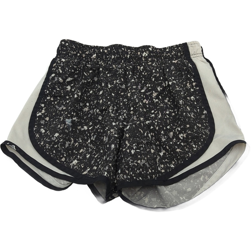 Nike Dri-FIT Running Shorts Womens Small Black Grey Speckled Mesh Athletic